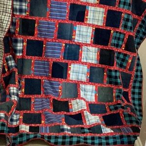 Handmade Denim Twin Size Quilt Throw Bedding Comforter Recycled Jeans
